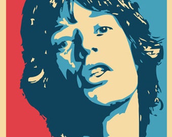 rolling stones Mick Jagger Poster Pop Art Rare Hot New 24x36