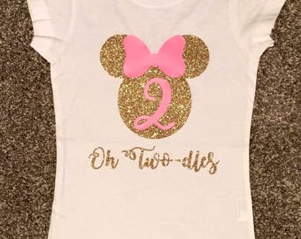 OH TWODLES BIRTHDAY shirt, Minnie Mouse birthday, minnie birthday shirt, twodles birthday shirt, second birthday shirt, Minnie Mouse shirt