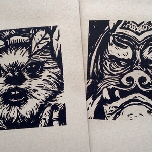Star Wars Woodcuts No. 1 & 2