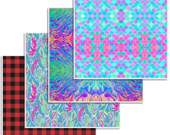 12" x 12" Oracal Patterned Vinyl - Bold Bundle by Sparkle Berry