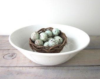 White Ironstone China Serving Bowl Johnson Brothers