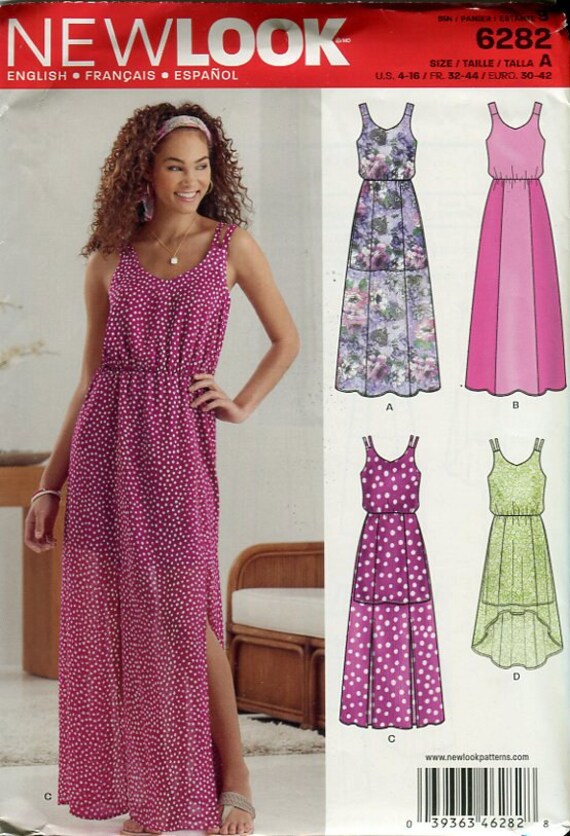 Misses Summer Dress Pattern New Look 6282 Thick or Thin Straps