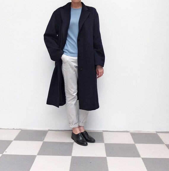 Cashmere wool oversize minimalist coat
