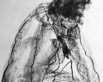 Nude gesture sketch | Etsy