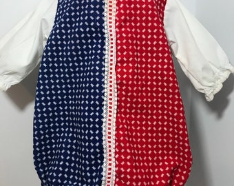 Vintage 1960 Patriotic Bubble Suit/ Romper