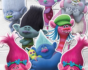 TROLLS Centerpiece, Trolls Cake Toppers, Trolls Birthday Decoration, PRINTABLE, You Print