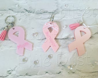 Breast Cancer Awareness bag tag/keyring.