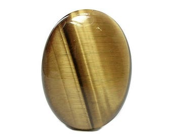 Tiger Eye Golden Chatoyant Semiprecious Gem Stone Oval Cabochon, Polished African gemstone, DIY Jewelry, 30 x 40 mm
