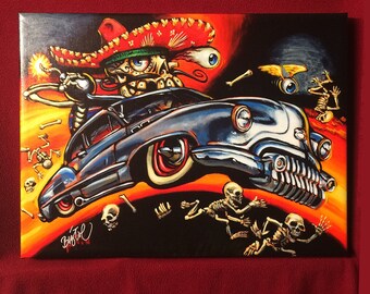 BigToe's Custom Calavera canvas "gallery wrap" archival art print