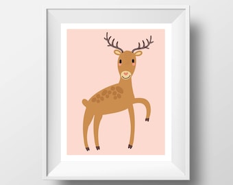 Little Deer Nursery Art Print - 8x10'' - Children wall art, nursery quote, typography, for this child - UNFRAMED