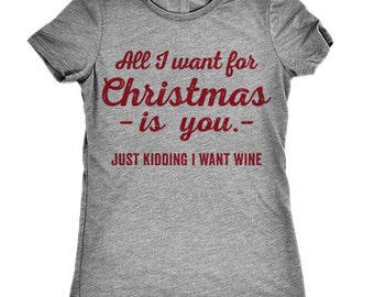 christmas shirts with wine glasses