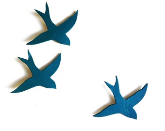 Zusammen Schwalben Porzellan Wand Skulptur Kunst Bad Art