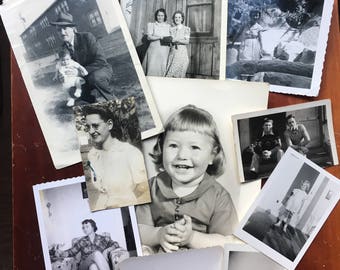 Assortment of 10 Vintage Found Black and White Photographs