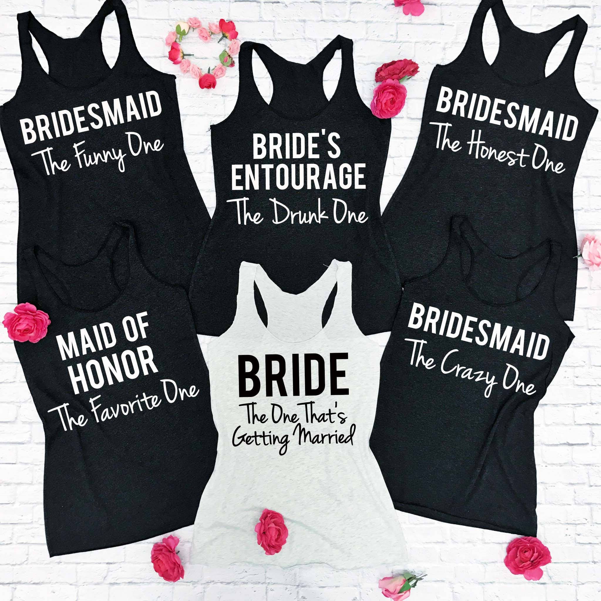 7 Bridesmaid Shirts 7 Bachelorette Party Tank Tops 7 Wedding 