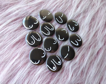 All boobs are good boobs, feminist pin buttons, body positive, self love club, feminist gift, accessories, feminist merch, mastectomy gift