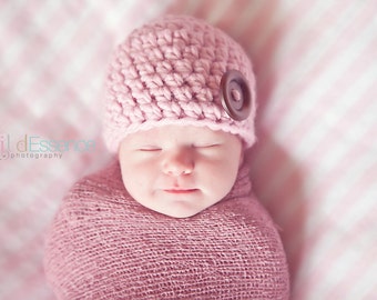 33 Colors Newborn Hat Newborn Baby Hat Newborn Baby Girl Hat Newborn Baby Boy Hat Wood Button Baby Beanie Photo Prop Photography Prop