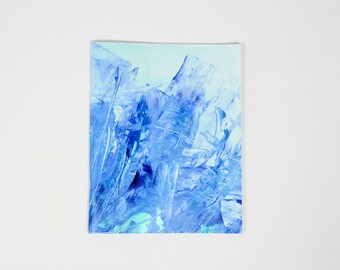 Writing journal, exercise book, cute stationary, one of a kind – abstract art painted cover / 6.5" x 8" notebook / lined pages