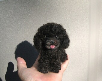 Needle Felted Dog / Custom Pet Portrait / poseable by Fiber Artist GERRY / example Poodle