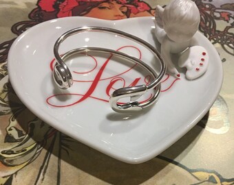 Sterling SAFETY PIN BRACELET Solid 925 Sterling Made in America Statement Bracelet