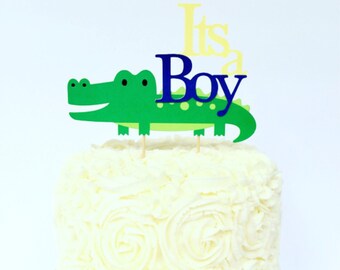Its a Boy Alligator Cake Topper