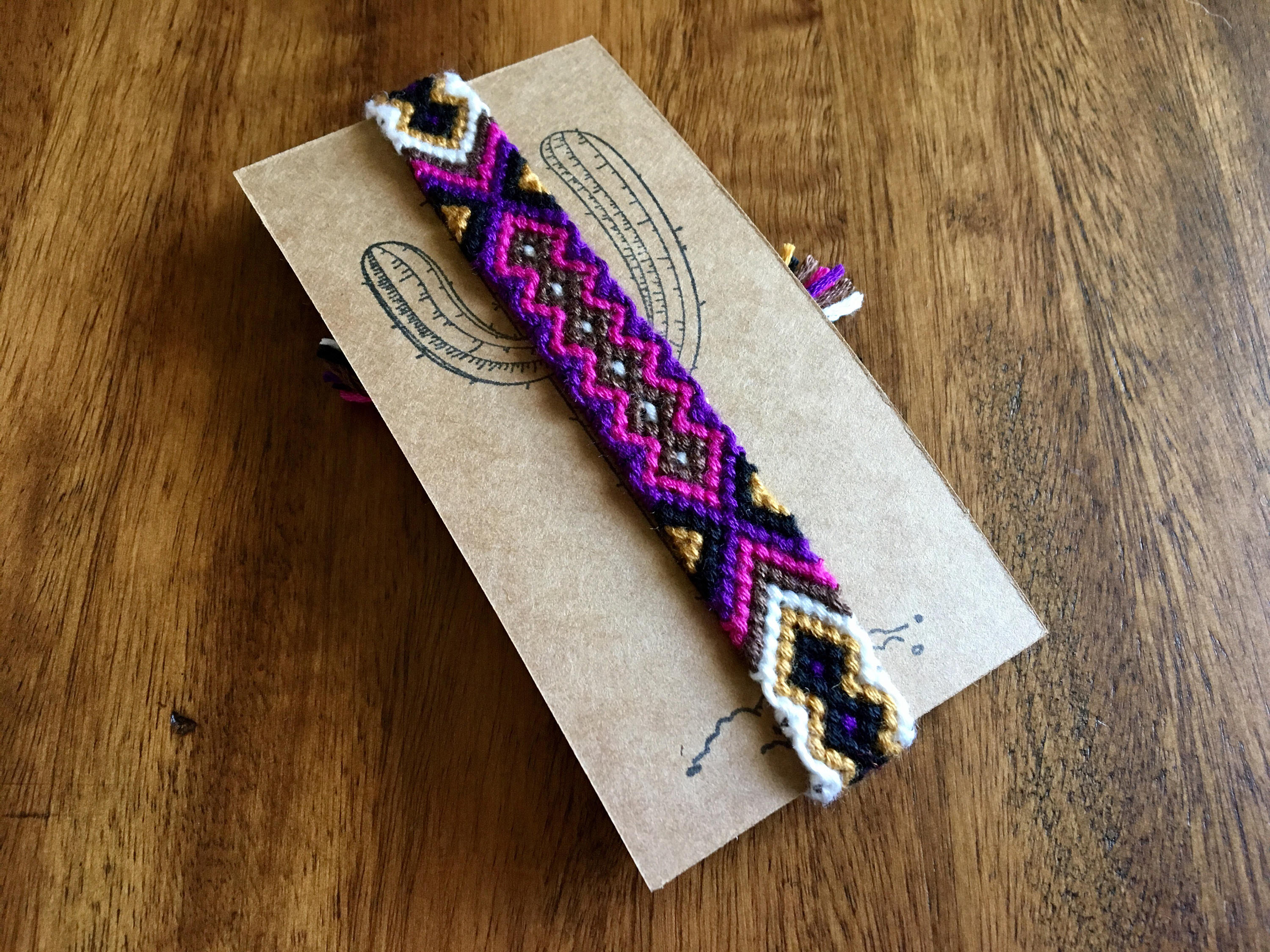 Tribal anklet woven cotton bracelet southwestern bracelet