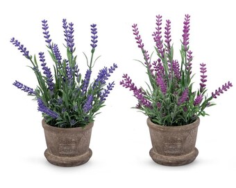 Lavender Artificial Mini Potted Plants