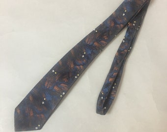 Vintage skinny tie / vintage tie / abstract tie / skinny tie