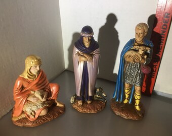 Holland Mold Ceramic Nativity 3 Shepherds