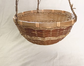 Hanging Rattan Basket Planter