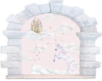 Unicorn Decals, unicorn wall decals, Unicorn Wall Stickers, Fairytale Decals, Unicorn Mural, unicorn wall mural, window decals, girls decals