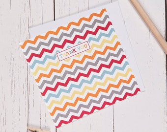 Chevron Thank You Note Cards