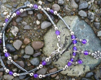 Amethyst and Hematite Necklace