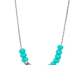 Sea crystals necklace gold or silver plated