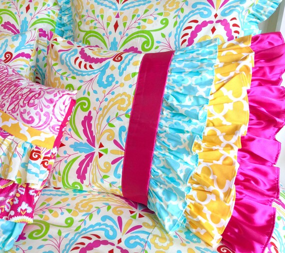 Designer Waterfall Pillow shams Ruffled Pillow Shams Kumari