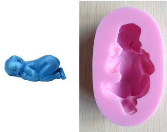 Moule en silicone forme bébé endormi T 13