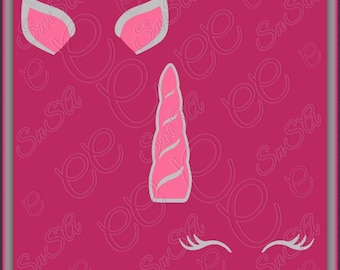 Unicorn SVG Horn Lashes Ears Face Valentine Heart Love Life Mermaid Mom 2018 Class Grade Girl Flower Home Queen Princess Monogram Bow Decal.