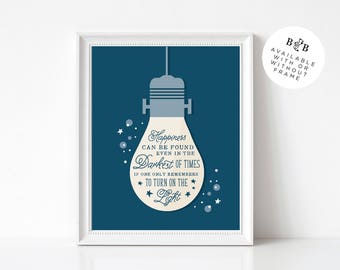 Harry Potter Quote 8x10 Poser Print | Dumbledore Quote Print | Happiness Quote | Home Decor | Harry Potter Wall Art | Inspirational Print