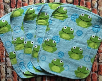 Frog Cloth Wipes, Flannel Wipes