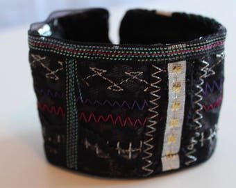Gorgeous Textile Cuff Bracelet made by Ami James