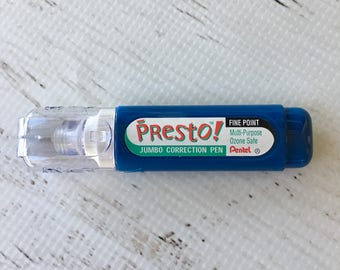 Pentel Presto Fine Point Jumbo Correction Pen, Multi-purpose, ozone safe, for paper crafting, mixed media, journaling, typeface, card making
