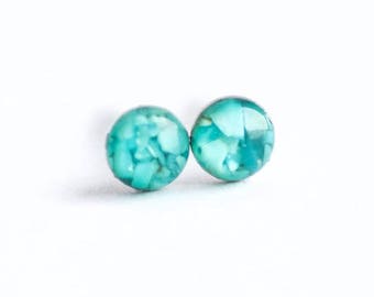FREE SHIPPING // Sleeping Beauty Turquoise Earrings // Stud Earrings // Turquoise Studs // Turquoise Stud Earrings // Turquoise Earrings