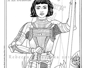 Joan Of Arc Coloring Page
