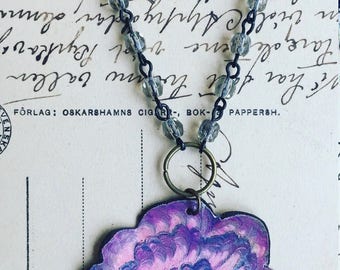 Tin Jewelry Necklace "Shades of Purple" Tin for the Ten Year Tenth Wedding Anniversary