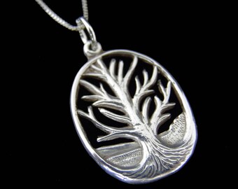 Tree Of Life Necklace - Sterling Silver Tree Of Life Necklace