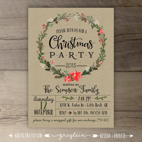 Free Printable Personalized Christmas Invitations 2