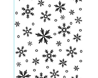 Large Snowflake Embossing Folder 5x7 - Christmas Embossing folder-Card Embossing - Snowflake Embossing Folder-Christmas Emboss Folder 7-016
