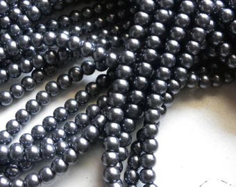 50 glass Pearl mother of Pearl 8 mm beads