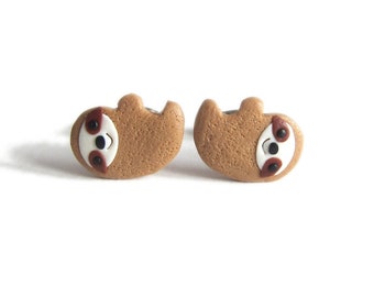 Sloth Earrings, Sloth Jewelry, Animal Earrings, Animal Jewelry, Zoo Earrings, Zoo Jewelry, Cute Earrings, Funny Gifts, Mothers Day Gifts