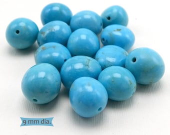 Smooth Edge Genuine Turquoise Nugget Beads--1 Pc. | KM-C5C-1