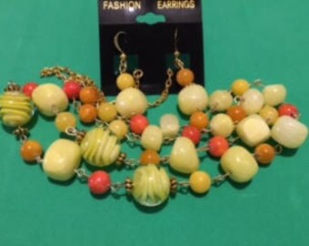 Lemonade/Orange Necklace Set